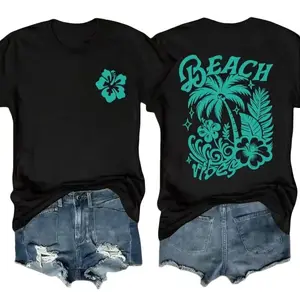 Tropical Palm Tree Double-Sided Print Shirt
