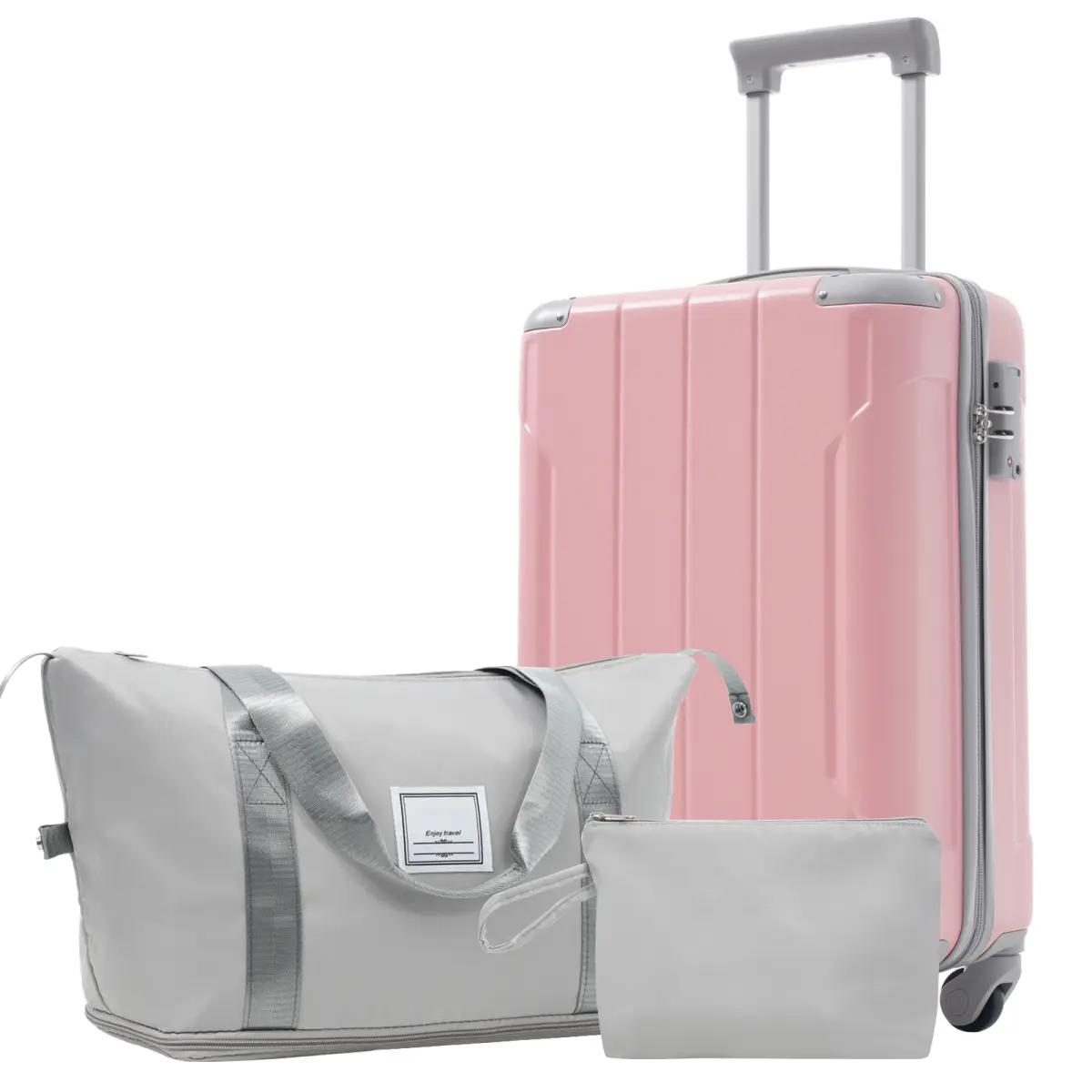 20in Carry On Luggage Set (3-Piece), Lightweight ABS Hard Shell, Smooth Universal Wheels, Drop-Resistant, Space-Saving, Ideal for Business/Weekend Short-Distance Travel, Luggage Sets