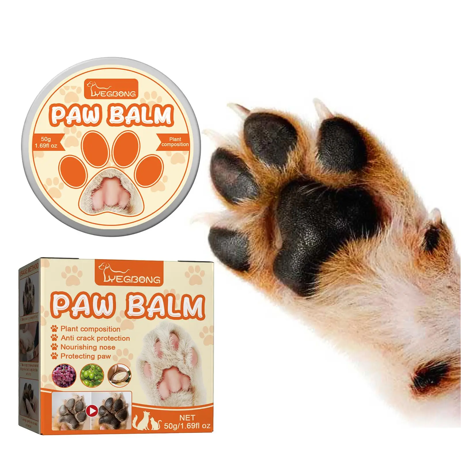 Pet Foot Care Balm, Pet Paw Moisturizing Cream, Pet Foot Care Product For Dog & Cat