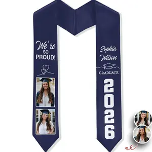 Personalized Graduation Stole With Photo, Custom Grad Sash 2026, Name & Picture Senior Stole Gift for Graduate