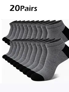 Men's Outdoor Sports Ankle Socks, 10/20 Pairs, Comfortable Durable, Spring Summer, Daily Wear & Outdoor Activities