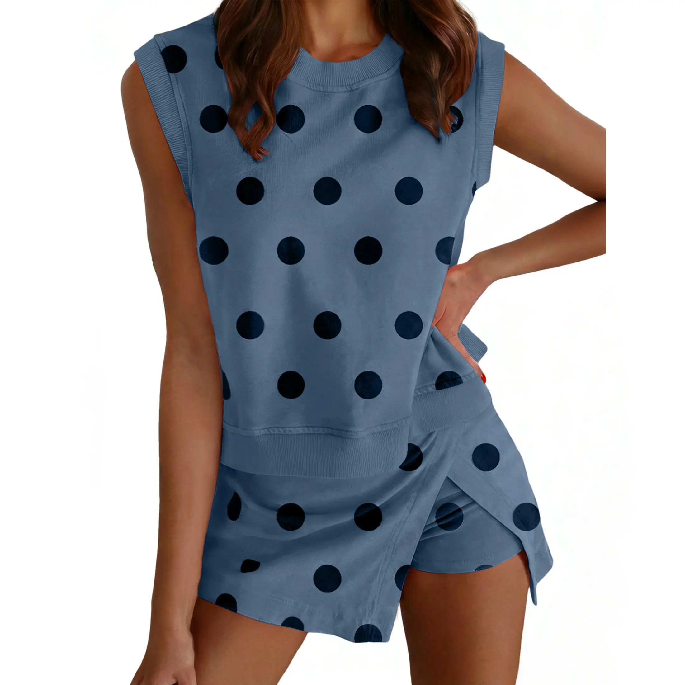 Bluegrey -polka dots
