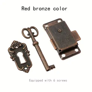 Drawer & Cabinet Lock Set, 2 Sets of Drawer Locks, Cabinet Locks, Jewelry Box Locks, Decorative Door Locks, Easy to Install