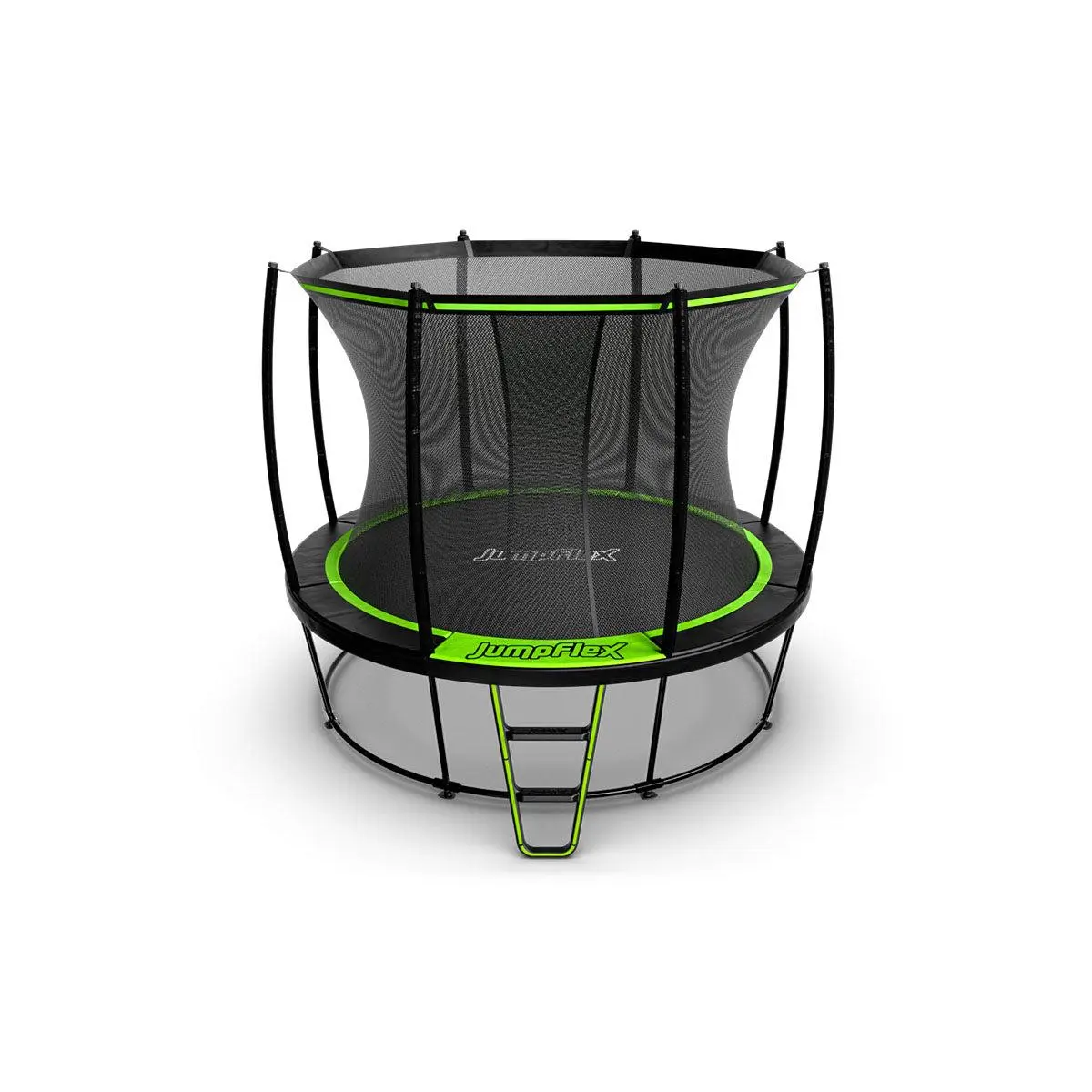 JumpFlex HERO 10' Round Trampoline with Safety Net Enclosure and Net Attachment