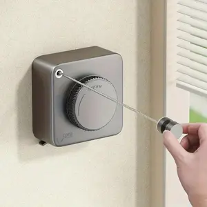 15.1 Ft 40LB Heavy-Duty Retractable Clothes Line - WallMounted Indoor and Outdoor Clotheslines Durable, Space-Saving, and Easy to Install Laundry Line Solution Accessories