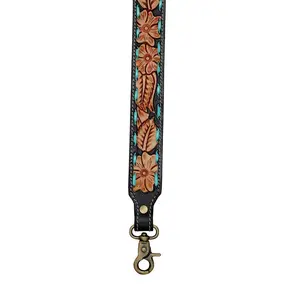 Kai Leather Tooled Purse Strap