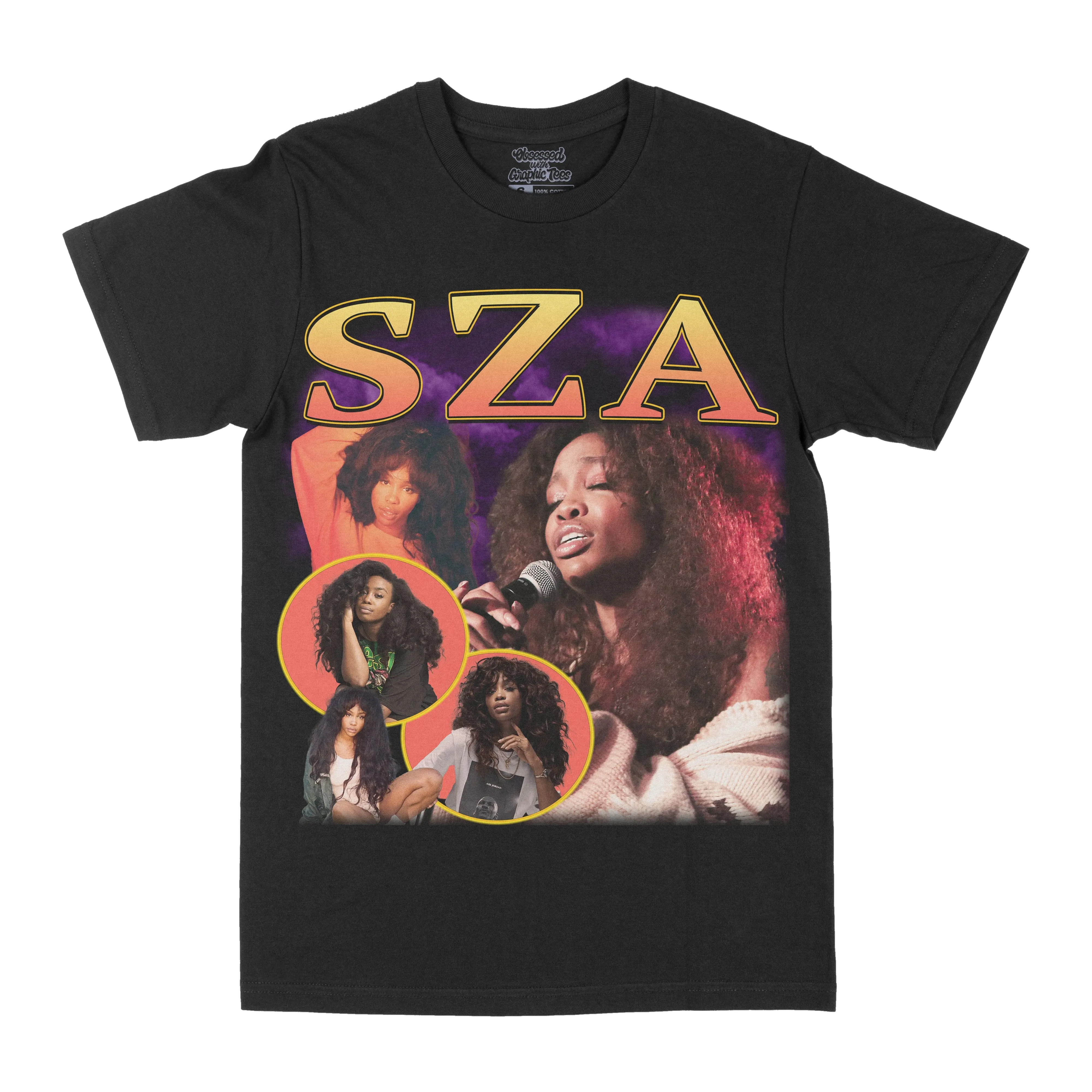 Sz@ 0r@ngee Gr@phic Tee T-shirt Vintage Rap Hip Hop Music Unisex T-shirt Creewneeck Madee Using 100% Us Cotton & Printeed In Thee Usa
