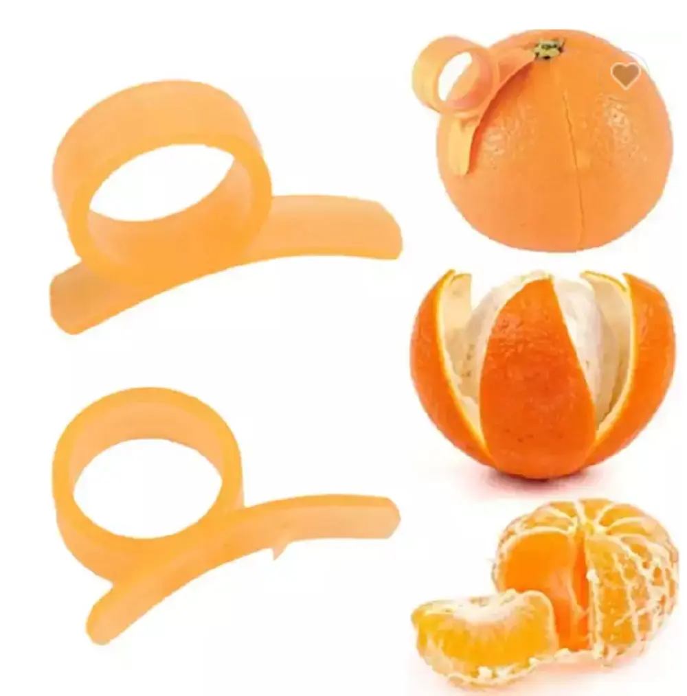 TIKA 10-Pack Orange Peelers, Citrus Fruit Skin Cutters for Quick and Easy Peeling