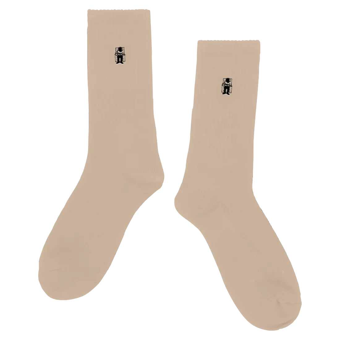 Death Row Records Embroidered Logo Cream Socks