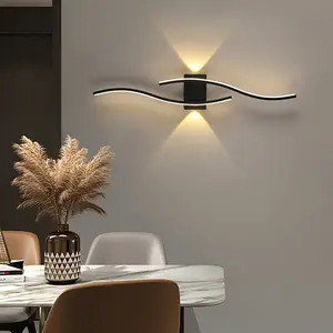 Modern LED Wall Lamp, Simple Line Design, 60cm Up Down Light, Indoor TV Background Bedroom Corridor Decorative Lights, Home Decor Lighting
