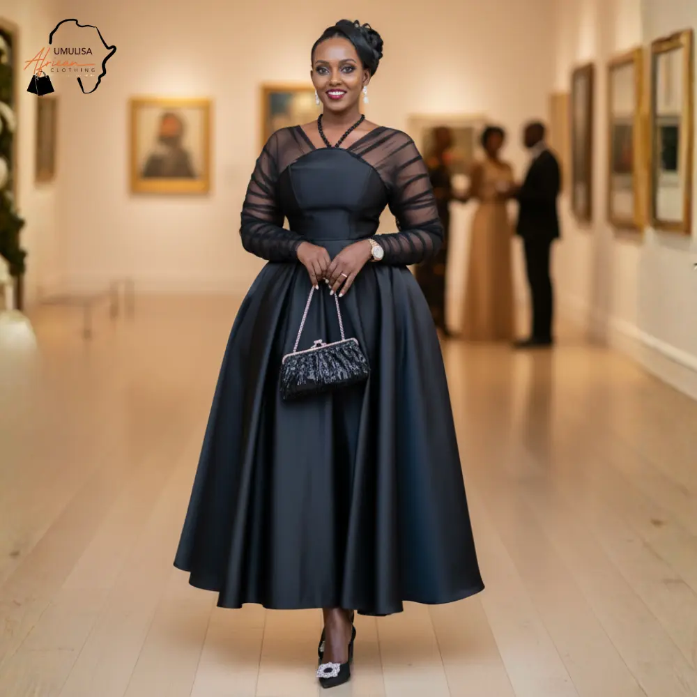 Noir Empress Satin Gown