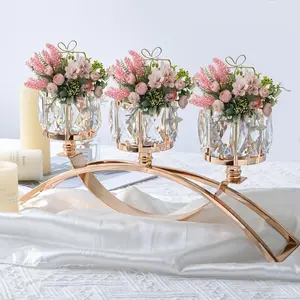 Hanukkah Candle Holders Crystal Lantern Candle Holder Set, Wedding Table Centerpiece, Romantic Home Decor Ambient Lighting, Luxury Glass Candle Holder Gift Set, Tealight Candle Holder