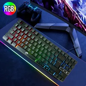 Aula F87pro V2 Mechanical Gaming Keyboard, 87 Key Layout, Wired/wireless Connection, RGB Lighting, Compatible with PC/laptop/phone, Windows/MAC Systems