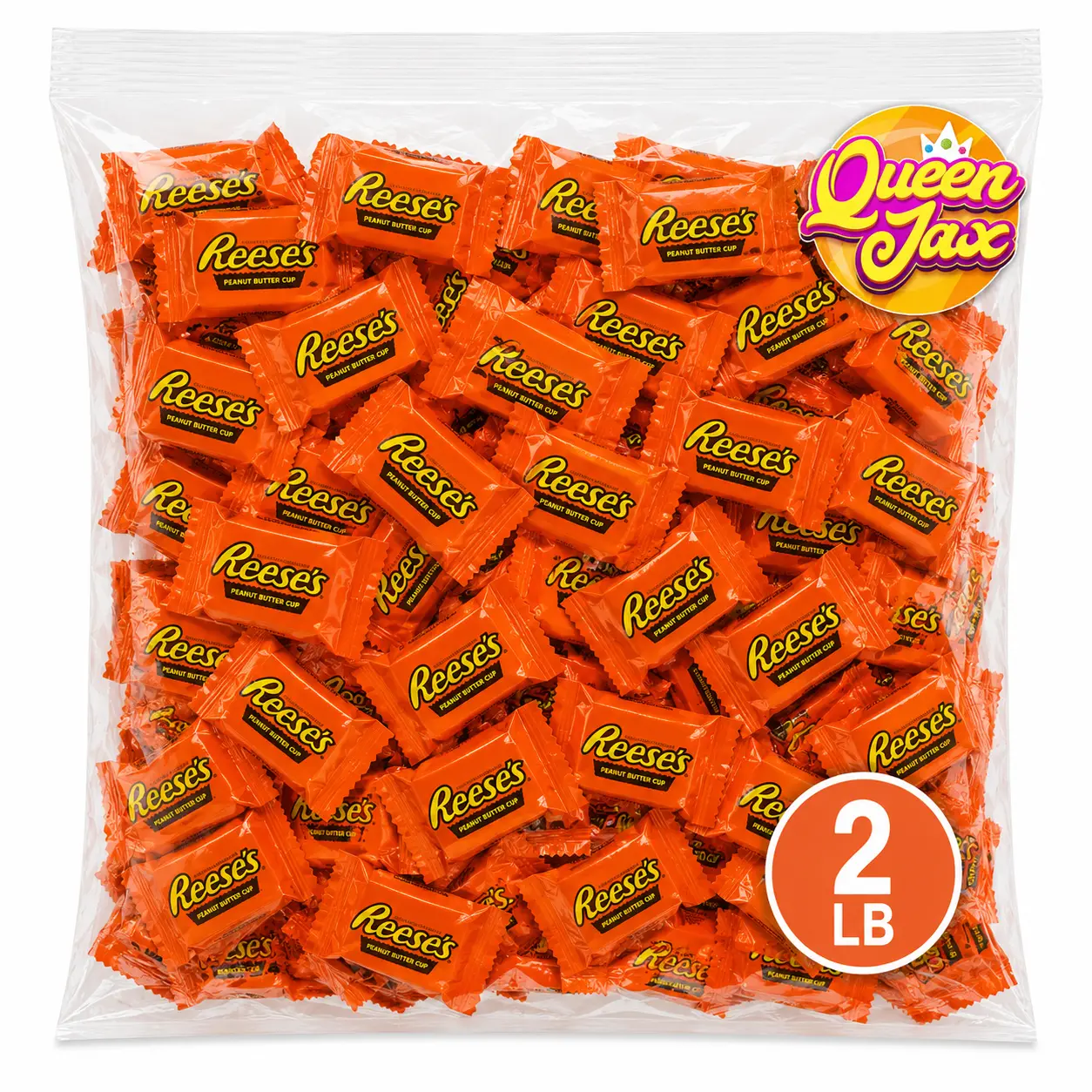 Milk Chocolate Snack Size 2 LB Peanut Butter Cups,  Bulk, Individually Wrapped