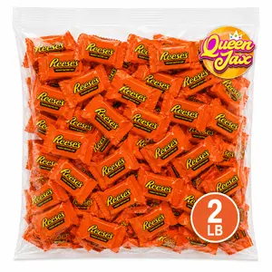 Milk Chocolate Snack Size 2 LB Peanut Butter Cups,  Bulk, Individually Wrapped