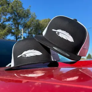 Black/White Yupoong Classic 6006 GR Feather Hat Snapback Caps Snapback Style