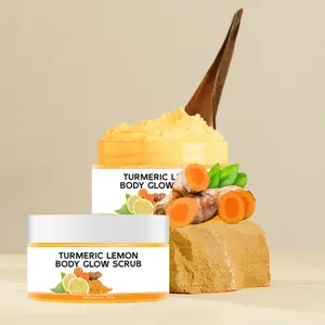 Turmeric Lemon Body Glow Scrub with Ginger and Kojic Acid for Skin Brightening and Fatigue Repair Skin Brightening and Fatigue Relief Body Skin Care Skin Repair