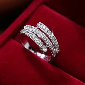 High Quality Women's Engagement Ring, Synthetic Zircon Eternal Ring, Wedding, Anniversary, Birthday Gift for Loved Ones, Mother's Day Gift Accessories