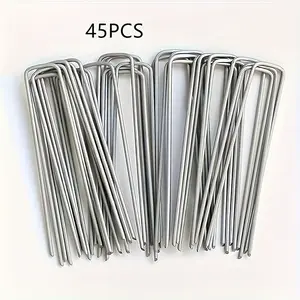 U-shaped spikes, designed for repeated use, with a smooth surface and corrosion resistance, easy to use and suitable for setting up camping tents, improving and beautifying courtyard lawns, Outdoor camping supplies