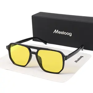 Unisex classic and stylish polarized night vision aviator sunglasses, featuring UV400, TAC lenses, and a PC frame design that is lightweight, durable, and resistant to damage. The classic aviator frame design is compatible with a variety of lenses SP0090