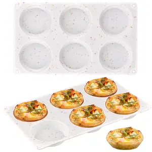 2 Pack Muffin Top Pans, Silicone Egg Molds for Breakfast Sandwiches 3 Inch Round Egg Baking Pan for Oven English muffins, Egg Bites, Corn Bread, Whoopie Pies, Tarts (Confetti)
