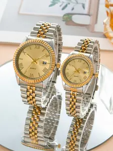 Fashion Couple Watch, Calendrier Quartz Watch, High End Watch, Trendy All-match & Exquisite Watch for Birthday Gift