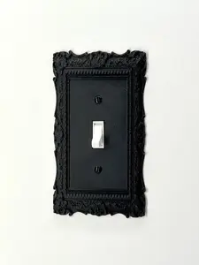 Victorian Wall Plate Cover Set – Black Light Switch & Outlet Covers for Toggle, Rocker, Duplex – Decorative Vintage Style #2