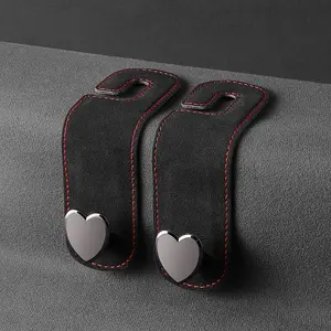 Heart Shaped Car Seat Headrest Hook, Creative Car Seat Headrest Hook Organizer, Car Interior Accessories for Handbag Purse Coat, Car Organization Supplies, Car Accessories Women