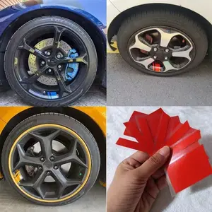 6PCS wheel modification decoration stickers Decal electric motorcycle wheel hub decoration car wheel hub stickers a variety of colors.