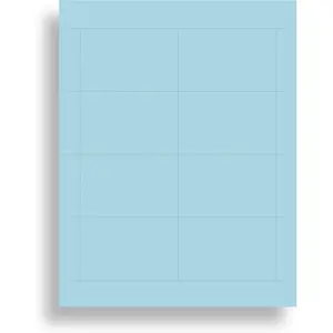 Plain Blue Printable Name Badge Inserts 2.25 x 3.5 8 Per Page Name Tag Cardstock Compatible with Inkjet & Laser Printer 25 Sheets 200 Printable Name Cards