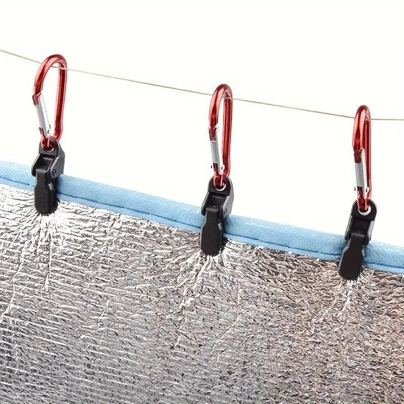 10pcs, Windproof Tents With Lightweight, Portable Hook And Loop Fasteners Used To Securely Fix Waterproof Canvas And Guy Ropes For Outdoor Camping Safety