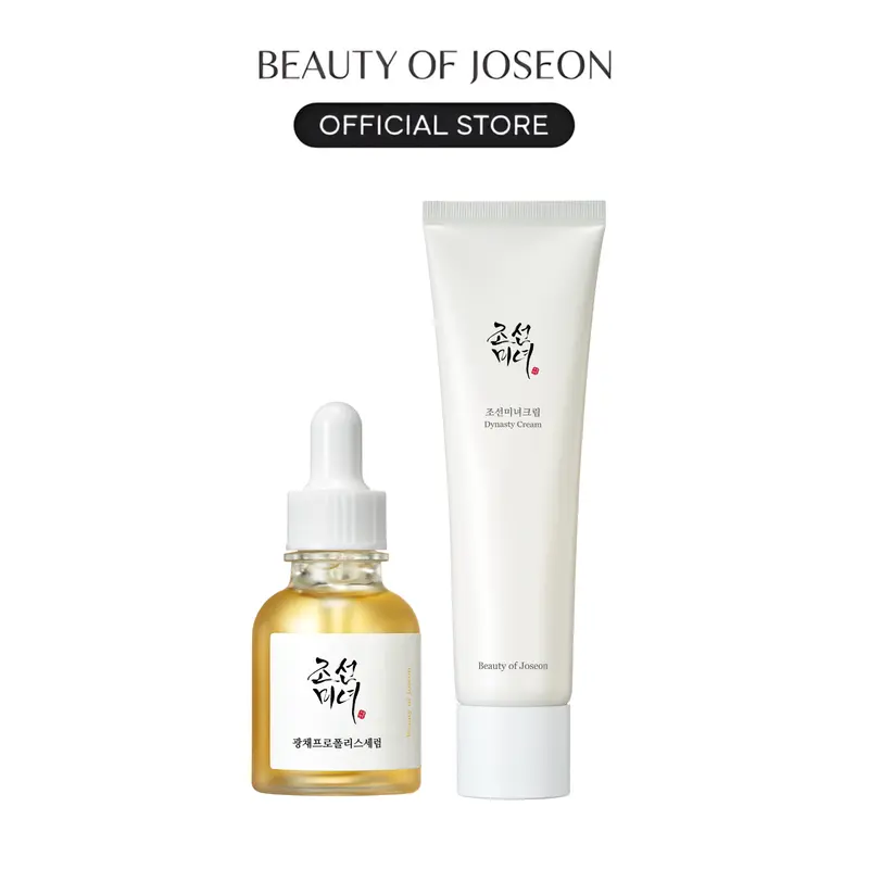 [Beauty of Joseon Official] Glass Skin Duo (Glow Serum + Dynasty Cream) l Long Lasting Moisture, Nourishing, Facial Radiance & Glow, Hydrating Moisturizer, Korean Skincare Gift Set
