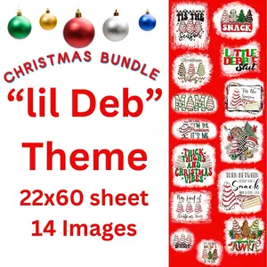 “lil Debb” premade Bleached effect Dtf GangSheet Bundle include 4 shirts (S,M,L,XL)