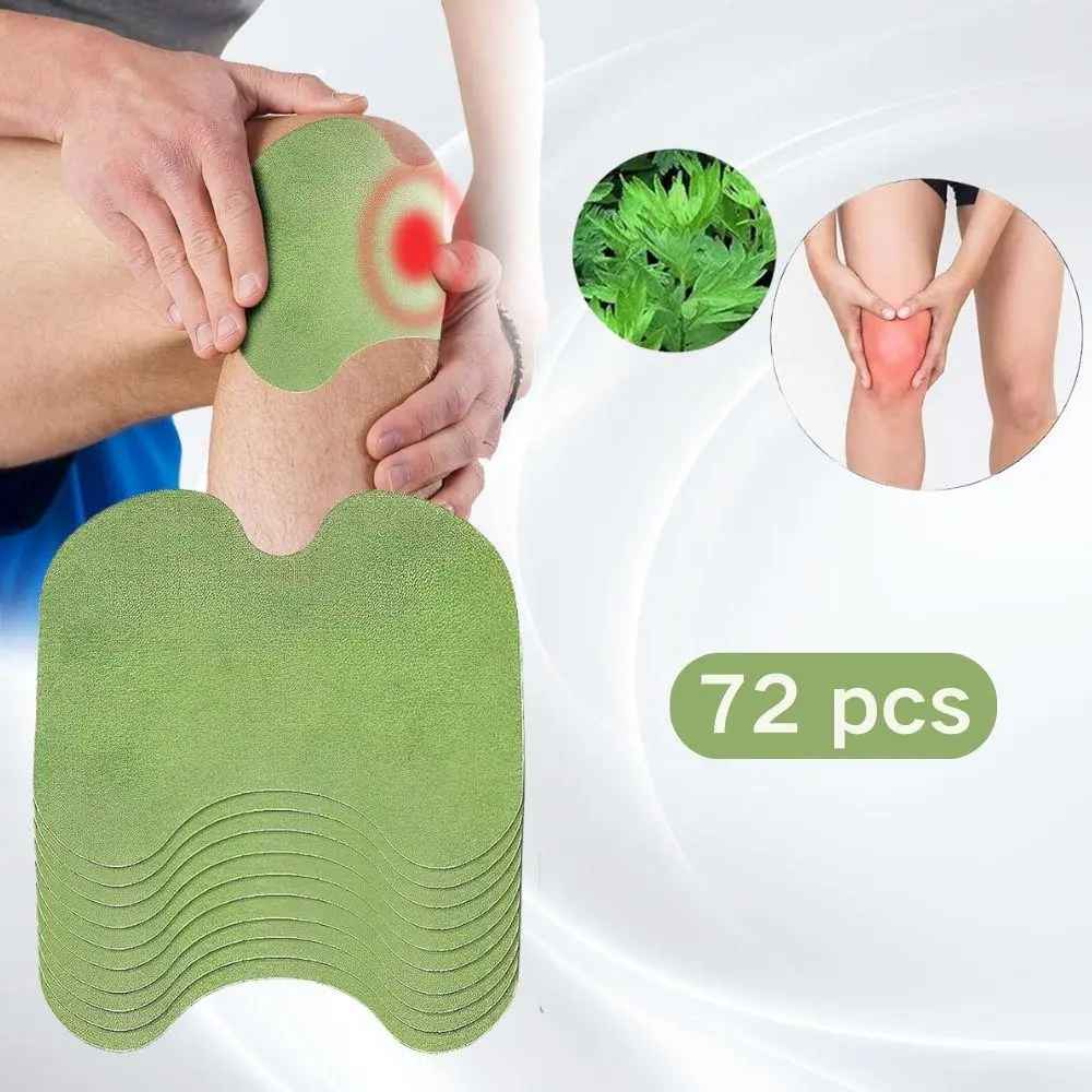 Deep Relief Heat Patches (72 Count), Long Lasting Self-Heating Herbal Wormwood Patches to Relax Sore Knees and Joints, One Size
