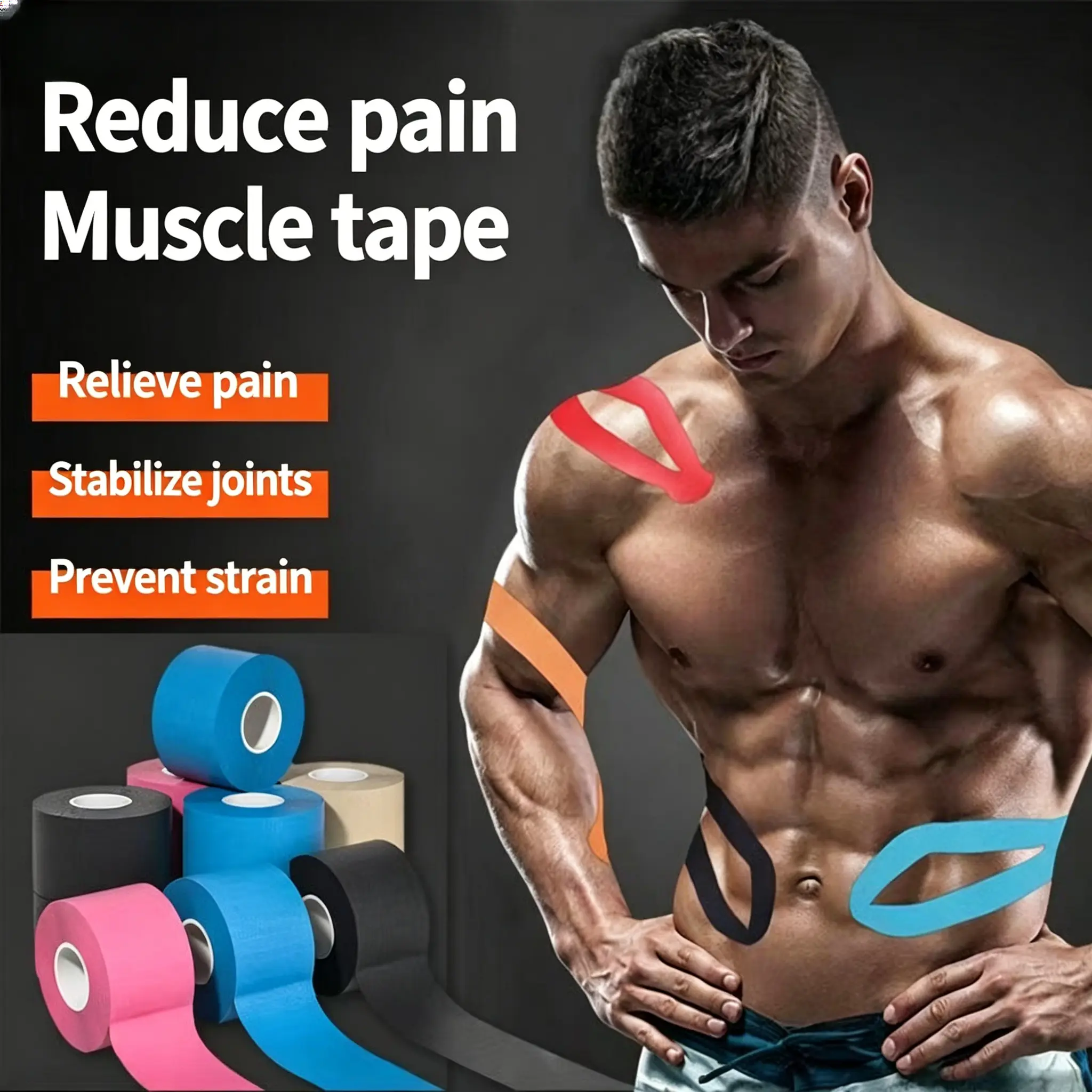 Kinesiology Tape Breathable Waterproof Muscle Support Tape