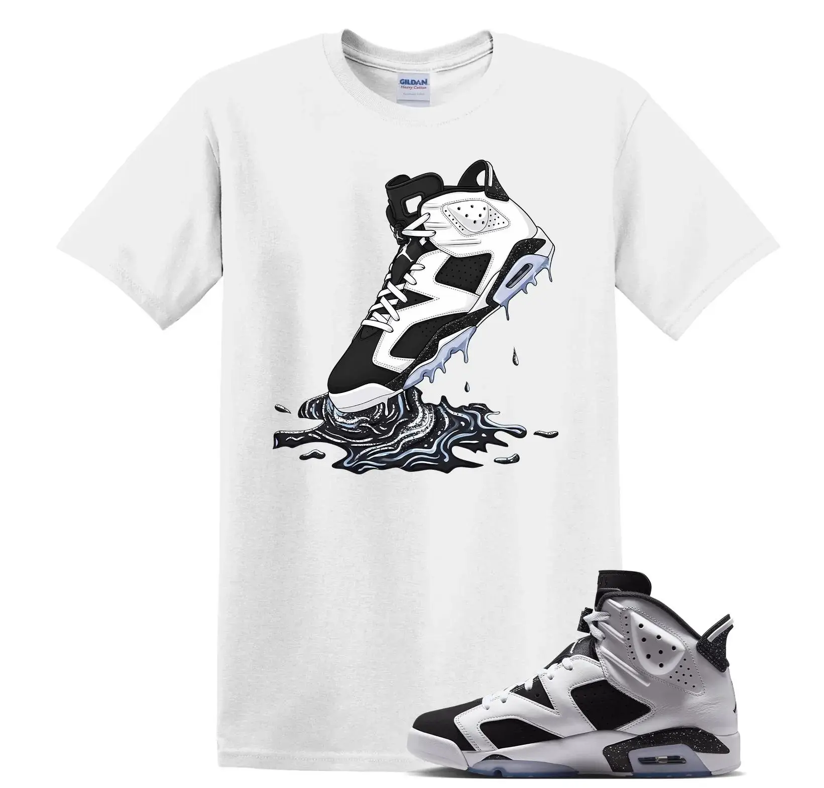 6 Retro Oreo Matching Shirt, Dripping Shoe Graphic Tee, 90s HipHop Streetwear, Gift For Women and Men, Best Gift