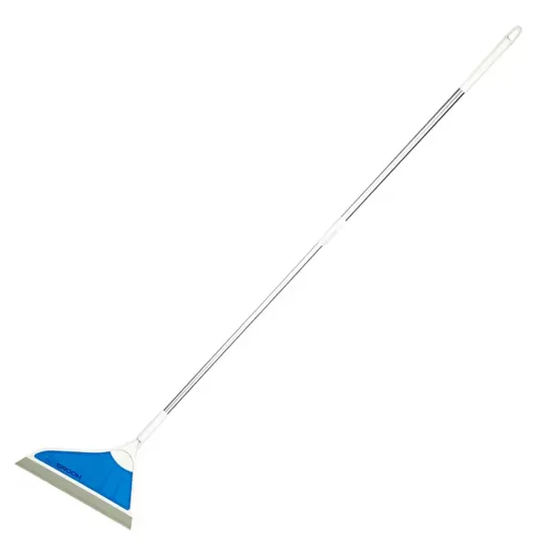 Lightweight Silicone Broom with Squeegee, All Surface Floor Sweeper, Pet Hair Remover