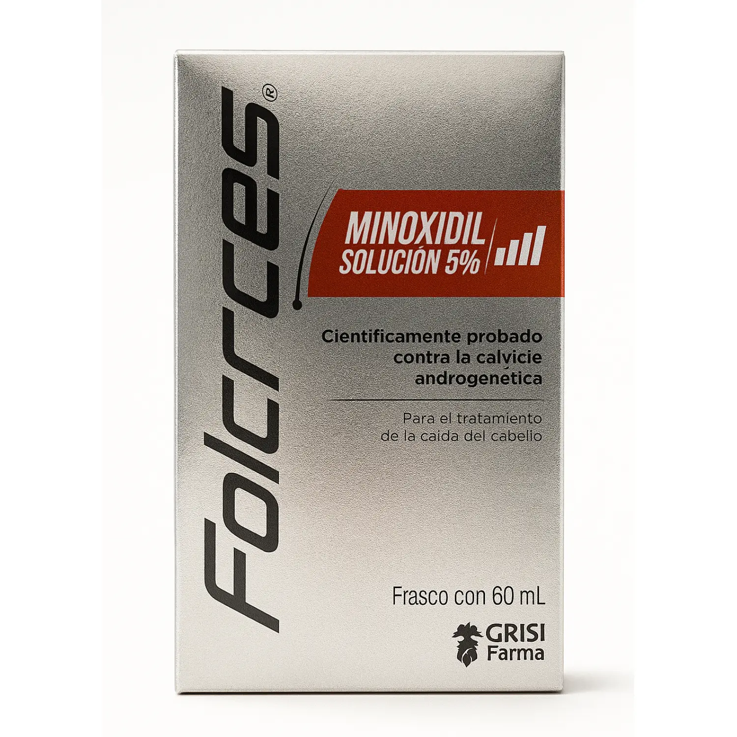 Folcress Minoxidil Solution 5% - 60 mL Hair Revitalizing Spray for Thicker Fuller Looking Hair - Lightweight Fast Absorbing Formula for Men Women