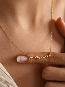 Letter Mama Pendant Necklace for Women, Letters Necklace, Stainless Steel Jewelry for Party, Daily Clothing Decor, Trendy All-match & Exquisite Jewelry for Birthday Gift, Initial Letter Necklace
