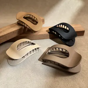 Hair Clip Set 4PCS | Frosted Acrylic Claw Clips | No-Trace Design | Elegant & Minimalist | Large Flat Clips for Women