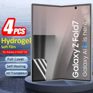 4 Pack for Samsung Galaxy Z Fold 7 6 5 4 3 2 Screen Protector Cover [Not Glass] - Hydrogel Film for Samsung Galaxy Z Fold 7 LCD Ultra HD Screen Shield Protector
