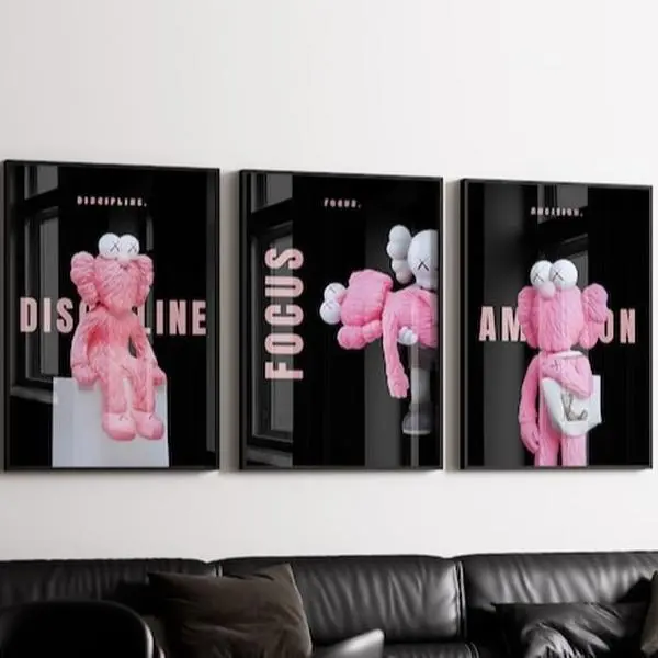 Black and Pink HypeBeast Poster Set of 3