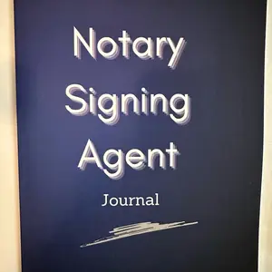 Notary Signing Agent Journal Blue 8.5x11 inches 74 Pages High-Quality Materials Smooth Premium Paper Sturdy Cover Easy Efficient Record Keeping