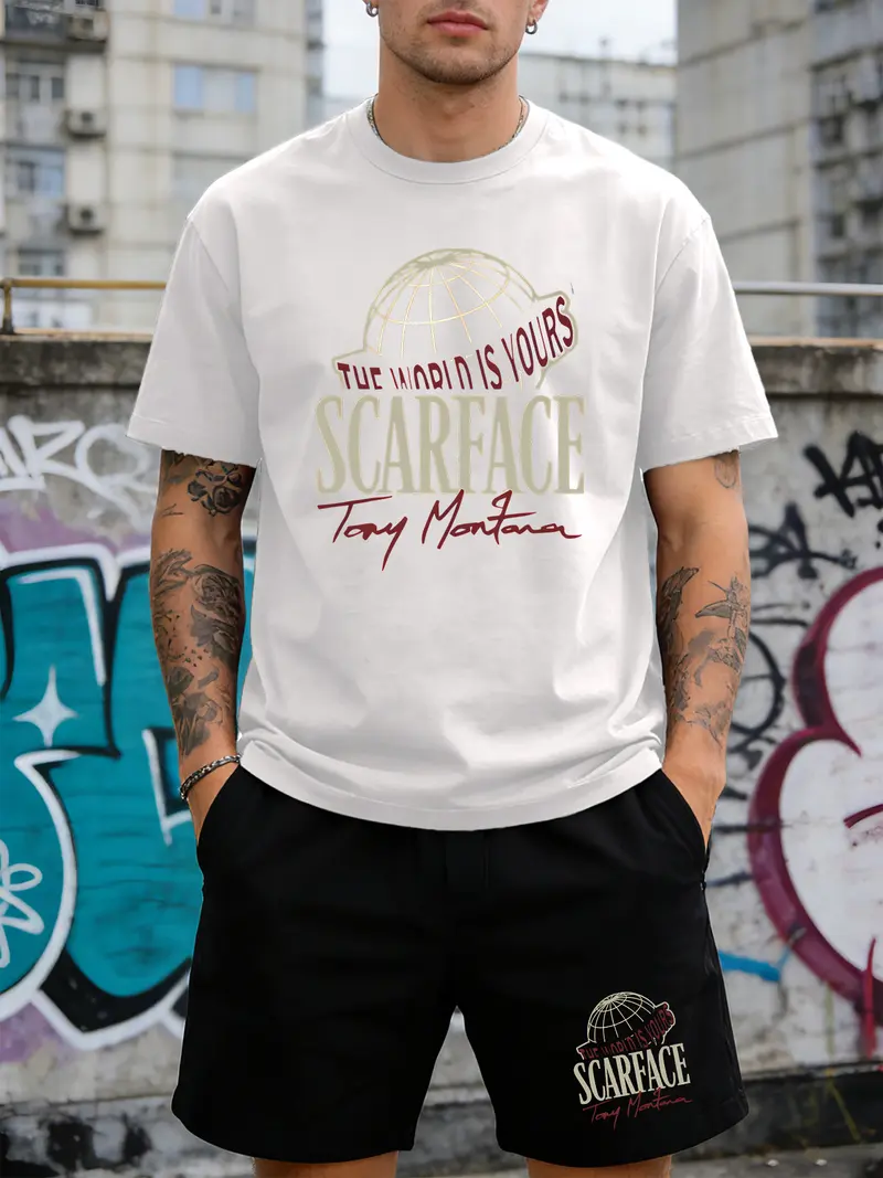 T-shirt Homme Scarface – Tony Montana – Taille M – Multicolore – Neuf Sans étiquette