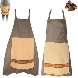 Men's Chef Prank Apron Novelty Hidden Surprise Apron Funny Gag Gift for Adults Ideal Present for Father's Day BBQ & Kitchen Use