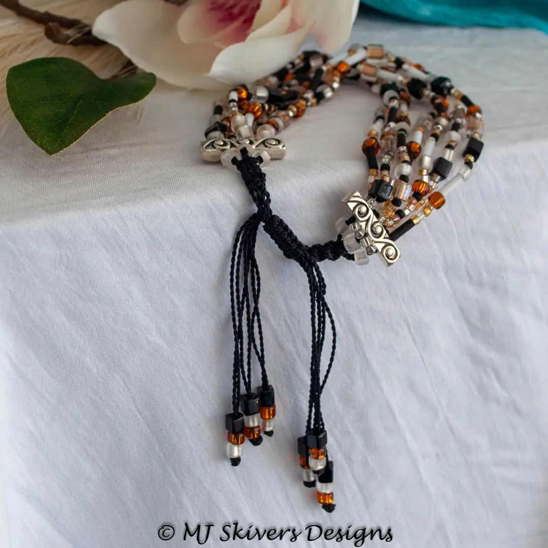 Seven Strand Adjustable Seed Bead Bracelet