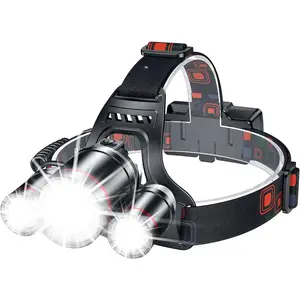 LED Headlamp, Super Bright Rechargeable Headlight Flashlight - 3 Lights 5 Modes,Zoomable,Spotlight&Floodlight Combination, IPX6 , 20+Hrs Runtime for Running,Hiking,Camping etc.