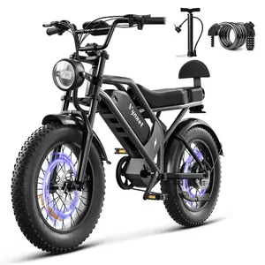 DXH Electric Bike for Adults, Peak 1500W Powerful Motor, 48V 18Ah Battery | 20" Fat Tire Ebike | 7-Speed Transmission | Up to 32MPH | 68+ Miles Range | All-Terrain E-Bike