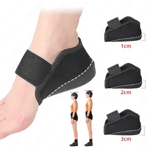 Silicone Height Increase Insole For Shoes Men Women Adjustable Elastic Bandage 1/2/3Cm Up Arch Support Orthopedic Insoles Black Footwear