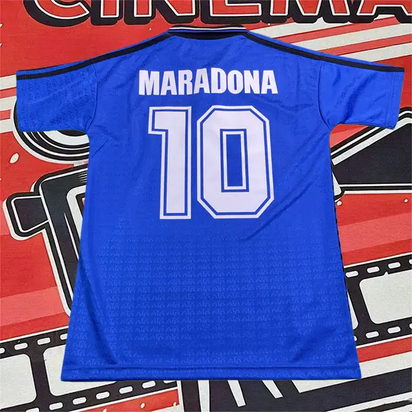 94 Argentina Maradona 10 Away Vintage Classic Quick Dry Soccer Jersey
